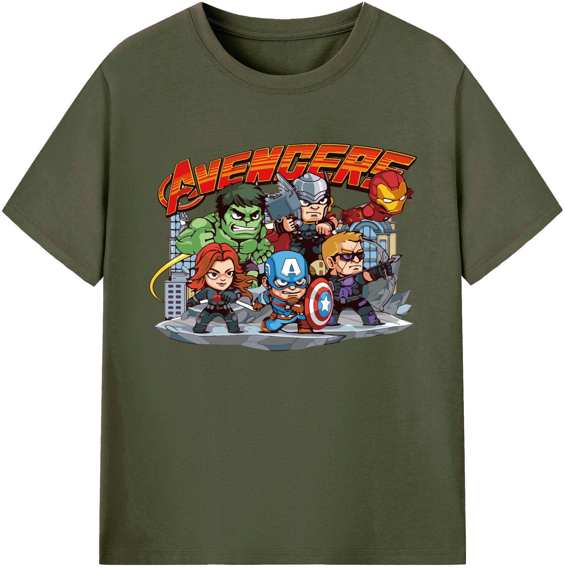（画像用） アベンジャーズ The Avengers 綿100％ メンズ半袖Tシャツ｜肌触りやわらか＆通気性